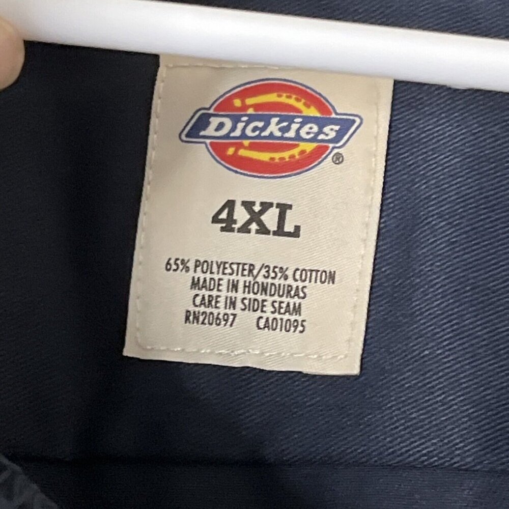 Dickies Men's Short Sleeve Work Shirt Blue/Black New W/O Tags 4XL - Picture 3 of 14